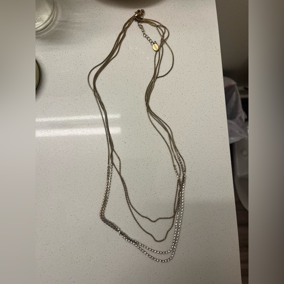 Talbots Layered Gold-Tone Multi Strand Necklace Set - Picture 4 of 4